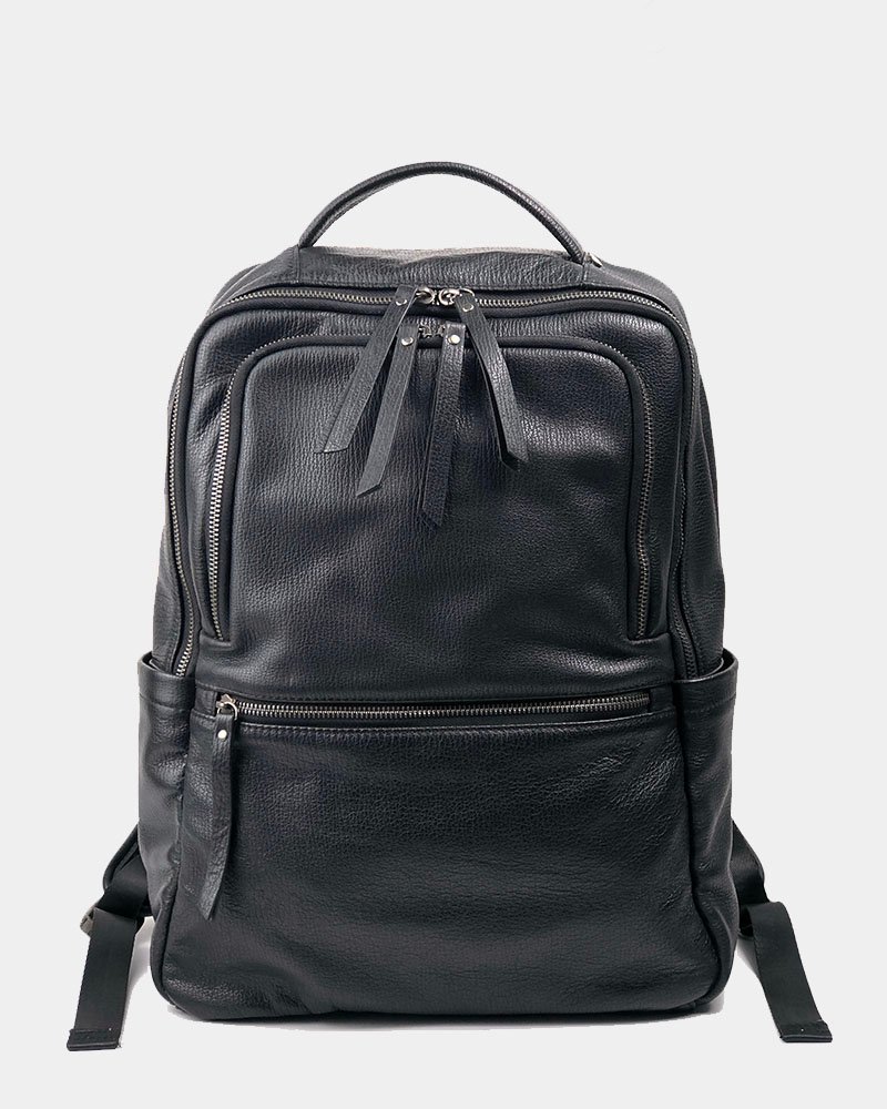 leather backpack black leather backpack black